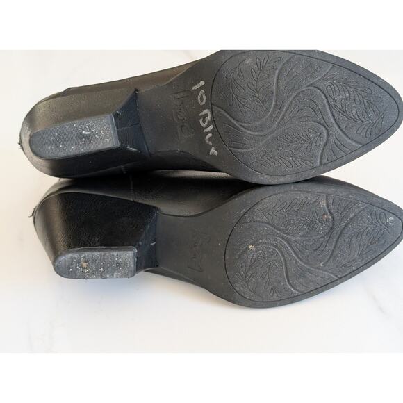 b.o.c. Born Concept Epsom Black Wedge Ankle Booties - Size 10M Vegan Leather - Picture 12 of 12